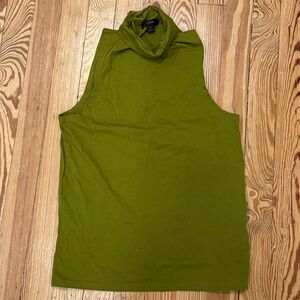 J. Crew olive green layering turtleneck sleeveless top